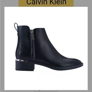 Calvin Klein | Casual Style Suede Faux Fur Plain Pin Heels Office Style